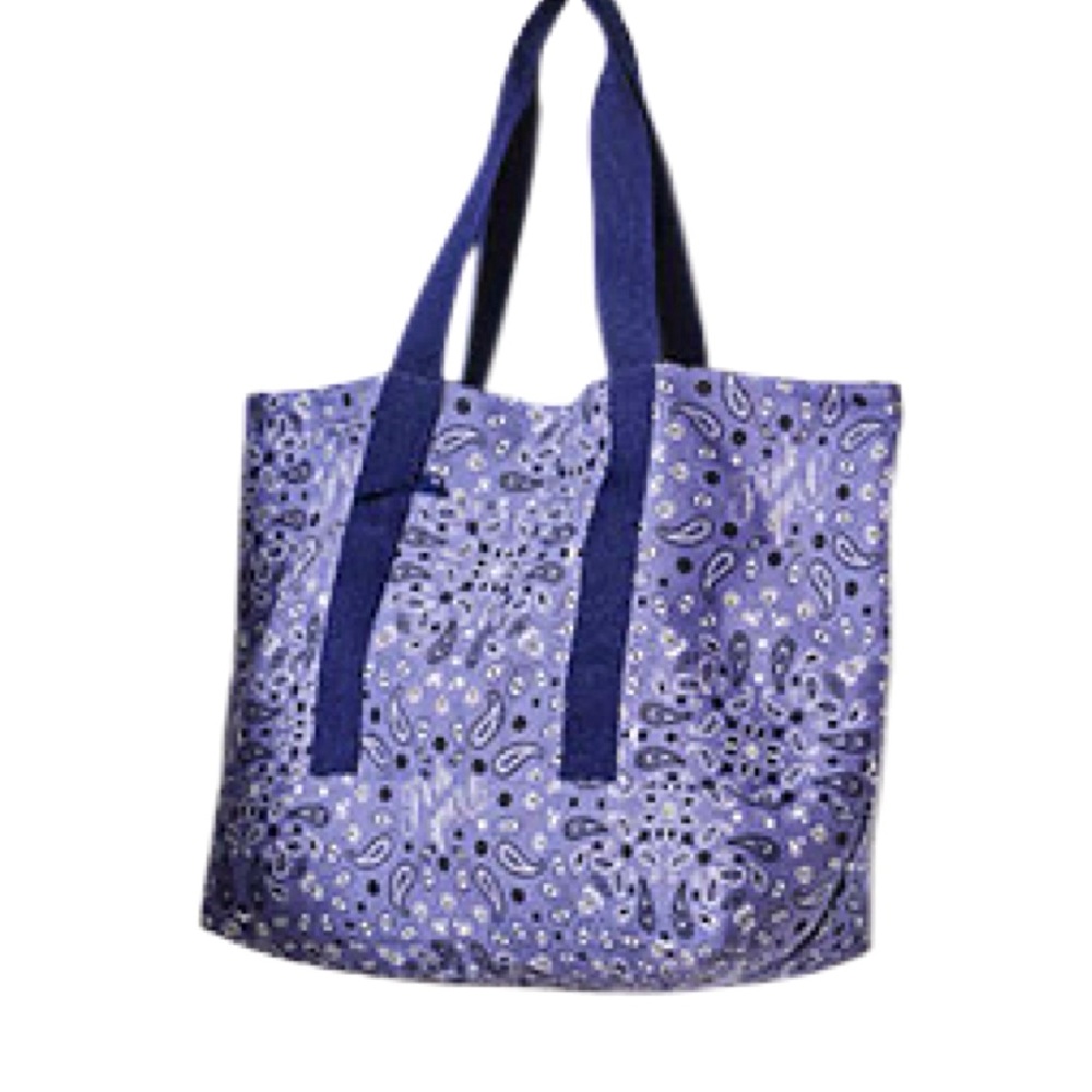 Victorias Secret Pink Beach Tote Blue New! OS / Medium